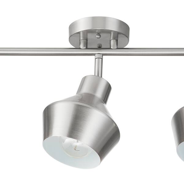 Asher 3 Light Brushed Nickel Track Lighting Kit On Asher 3 Light Brushed Nickel Track