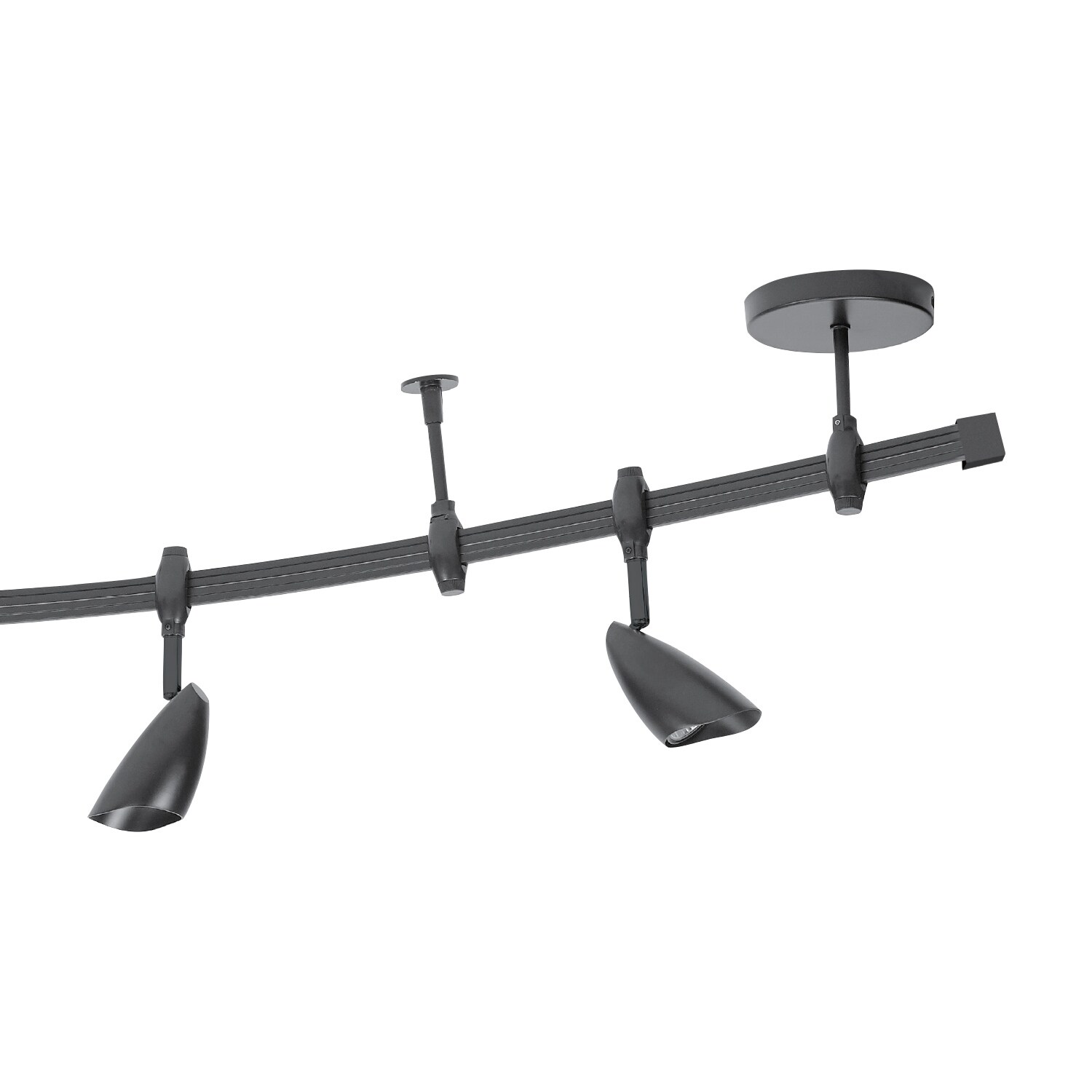Flexigon 6 Light Flexible Track Lighting Kit With Oval Shades Flexigon 6 Light Flexible Track Lighting Kit With Oval Shades