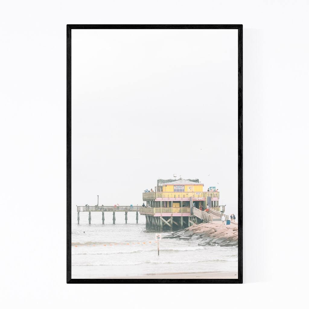 Noir Gallery Fishing Pier Galveston Texas Framed Art Print