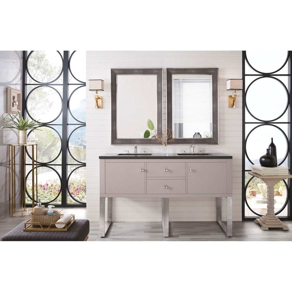 Westlake 60-in. Double Vanity in Mountain Mist (Oval - vanity base only, no top)