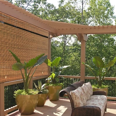 Radiance Fruitwood Imperial Matchstick Cord-free Outdoor Blinds