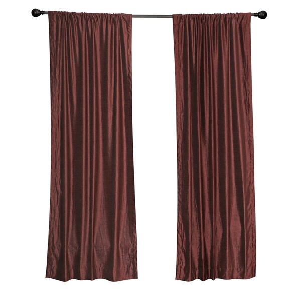 Shop Luxury Wine Velvet Rod Pocket Curtain Panels Drapes with matching ...