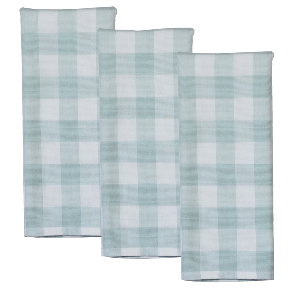 Mountain Pine Dish Towels Set of 2 New Kitchen Tea Cotton Plaid Green Brown 