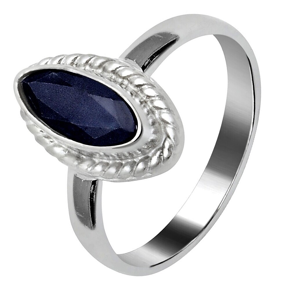 Glitzs Jewels Sterling Silver Simulated Blue Sapphire /& Cubic Zirconia Heart Ring 5mm Choose Your Color