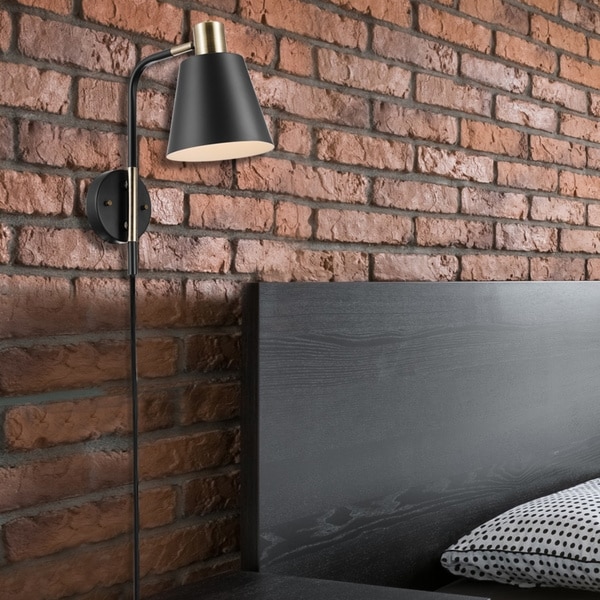 Porch & Den Chrisben 1-light Plug-in or Hardwire Wall Sconce. Opens flyout.