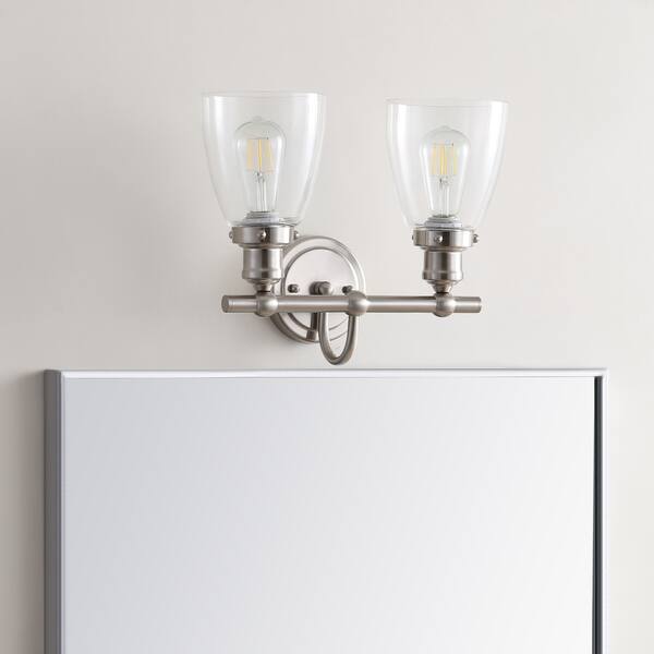 Safavieh Lighting Layton 2 Light Led Bathroom Sconce Safavieh Lighting Layton 2 Light Led Bathroom Sconce