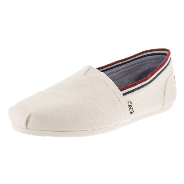 skechers canvas slip on shoes