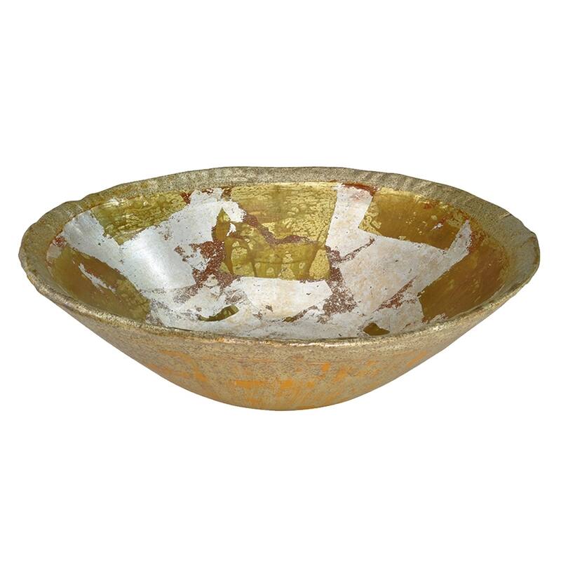 Olivier Decorative Bowl in Distressed Gold By Lucas McKearn