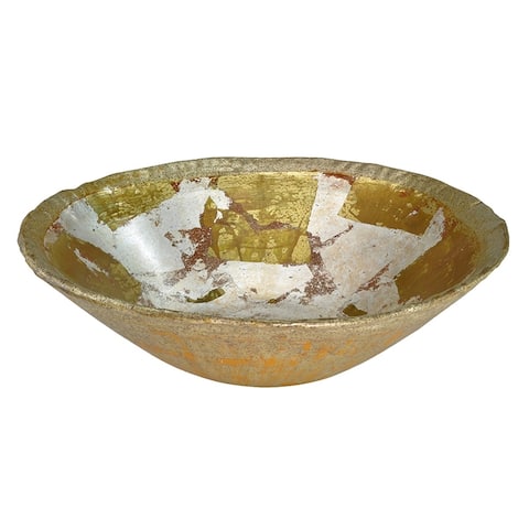 Olivier Decorative Bowl in Distressed Gold by Lucas McKearn