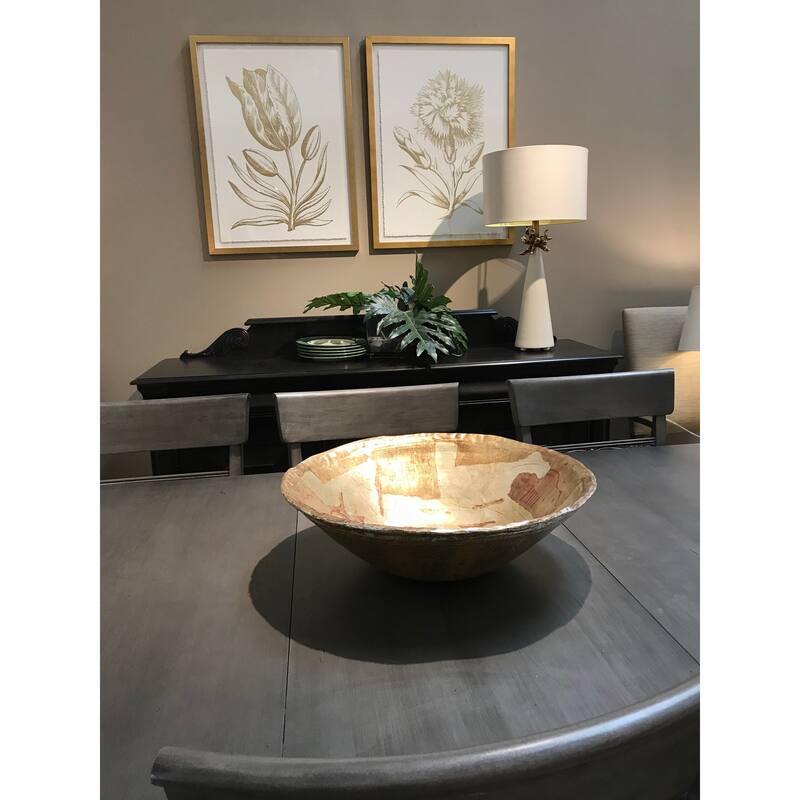 Olivier Decorative Bowl in Distressed Gold By Lucas McKearn