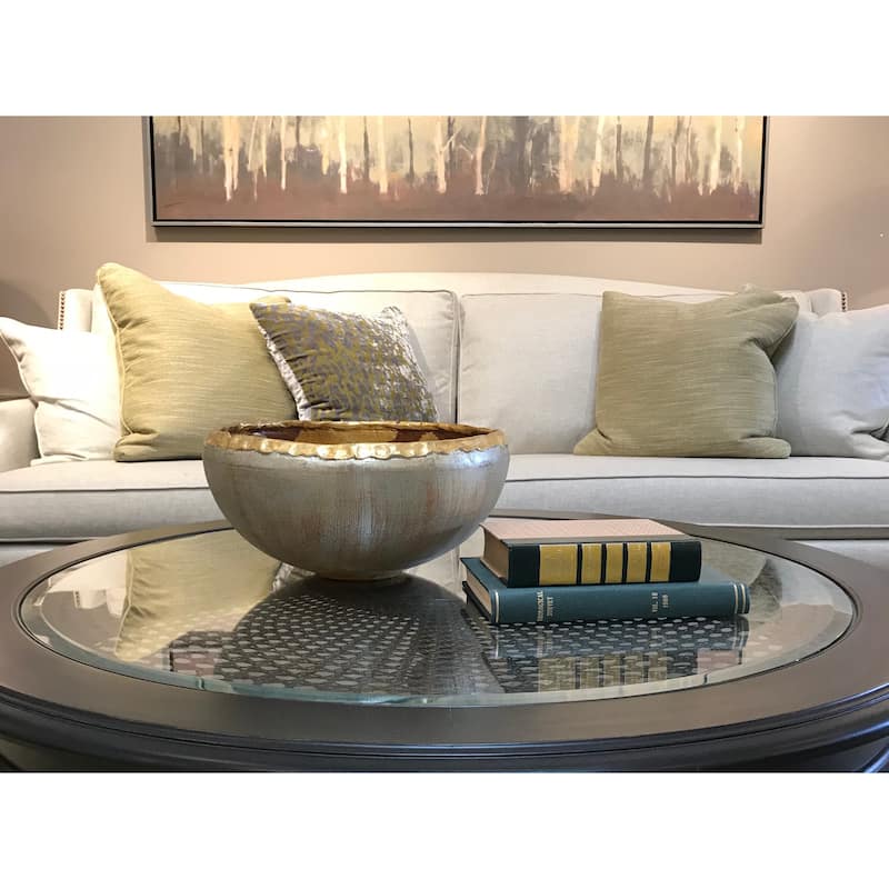 Tricou Decoratvie Bowl in Distressed Gold By Lucas McKearn