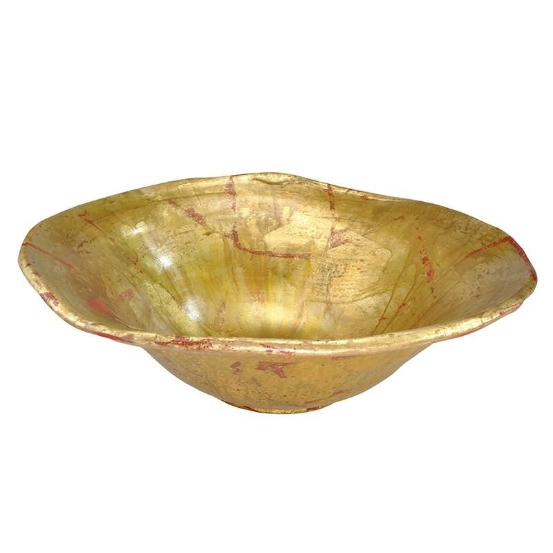 Beauvoir Decorative Bowl in Distressed Gold By Lucas McKearn