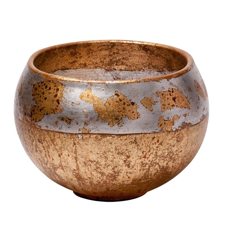 Addie Bowl Distressed Gold Home Style By Lucas McKearn