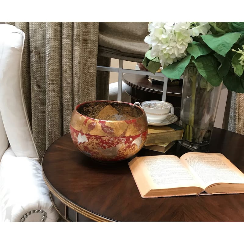 Vermillion Bowl By Lucas McKearn Distressed Gold