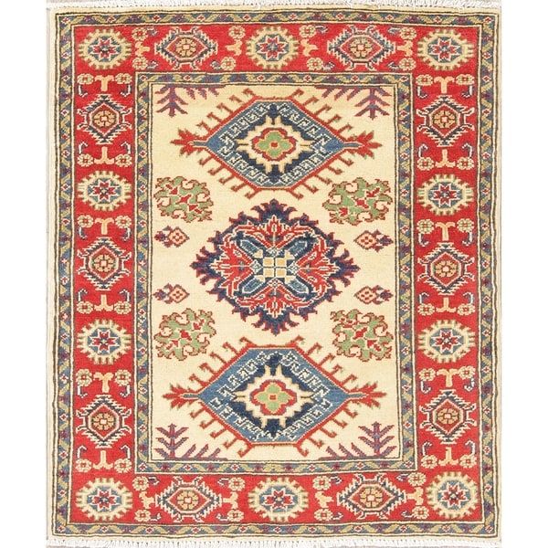Kazak-Chechen Oriental Southwestern Hand Knotted Pakistan Area Rug - 3'6" x 2'9"