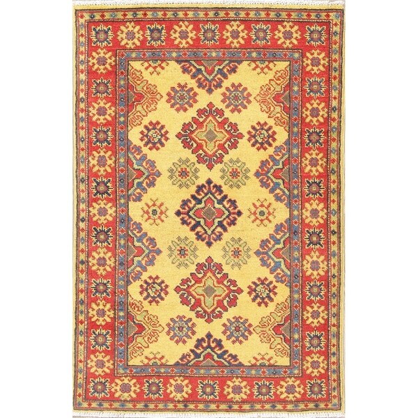 Hand Knotted Pakistan Kazak-Chechen Southwestern Oriental Area Rug - 3'11" x 2'7"