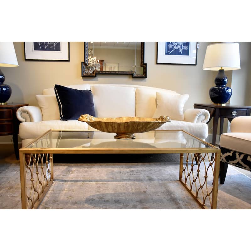 Guillot Decorative Bowl in Distressed Gold By Lucas Mckearn