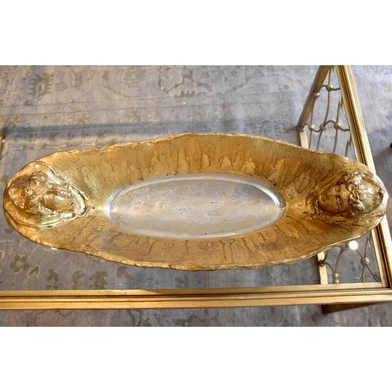 Guillot Decorative Bowl in Distressed Gold By Lucas Mckearn
