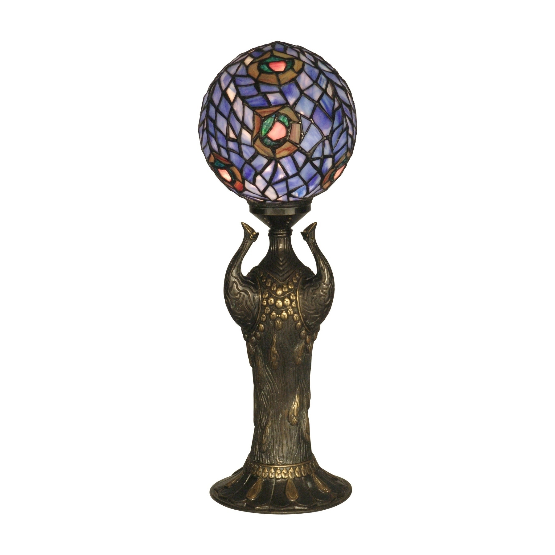 dale tiffany peacock table lamp
