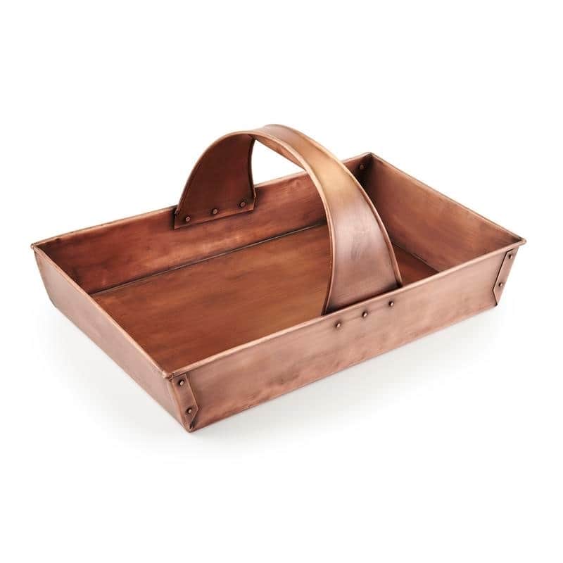 Large Pure Copper Garden Trug Basket by Good Directions