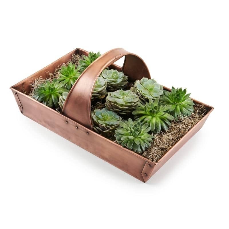 Large Pure Copper Garden Trug Basket by Good Directions