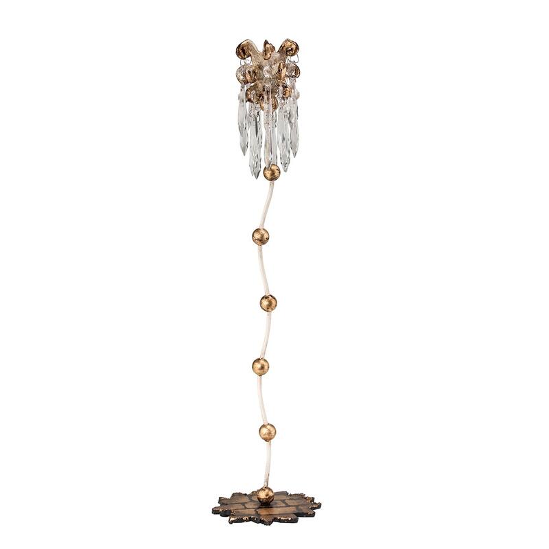 Venetian Large Candlestick Holder in Distressed Gold By Lucas McKearn