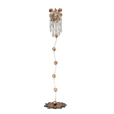 Venetian Large Candlestick Holder in Distressed Gold By Lucas McKearn