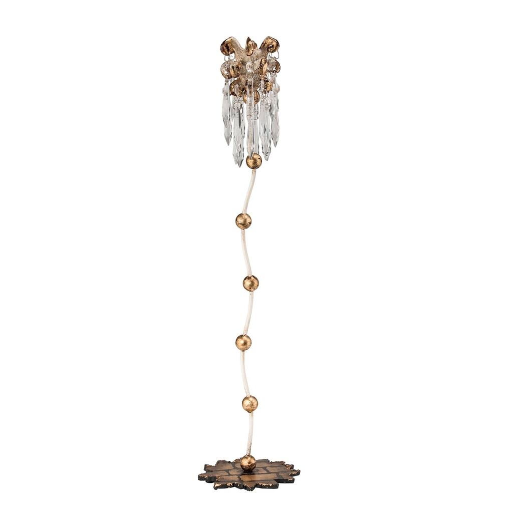 Venetian Large Candlestick Holder in Distressed Gold By Lucas McKearn