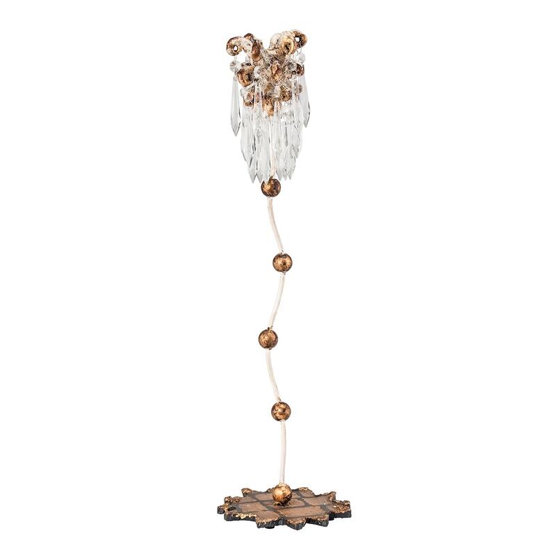 Venetian Medium Candlestick Holder in Distressed Gold By Lucas McKearn