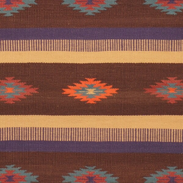 Handmade One-of-a-Kind Wool Kilim (India) - 2' x 3'