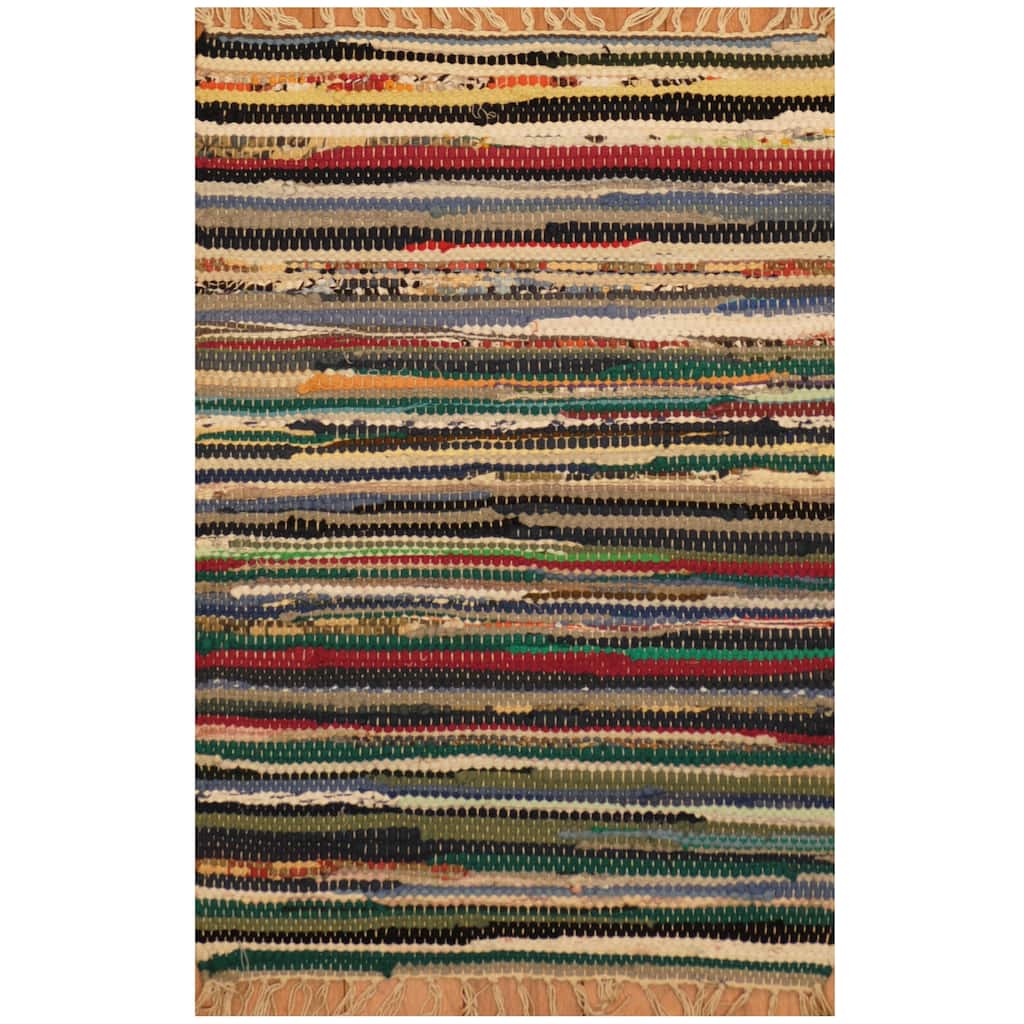 Handmade Wool Kilim (India) - 1'5 x 2'