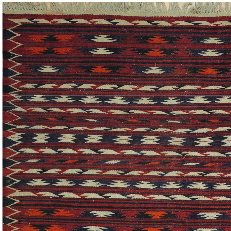 Handmade Herat Oriental Afghan Hand-woven Wool Kilim (4' x 6'3) - 4' x 6'3