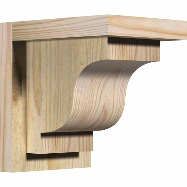 Newport Rough Sawn Corbel w/Backplate, Douglas Fir