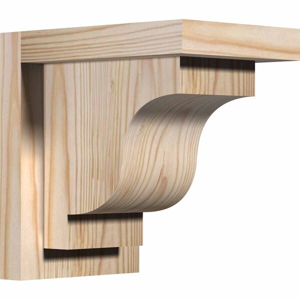 Newport Smooth Corbel w/Backplate, Douglas Fir