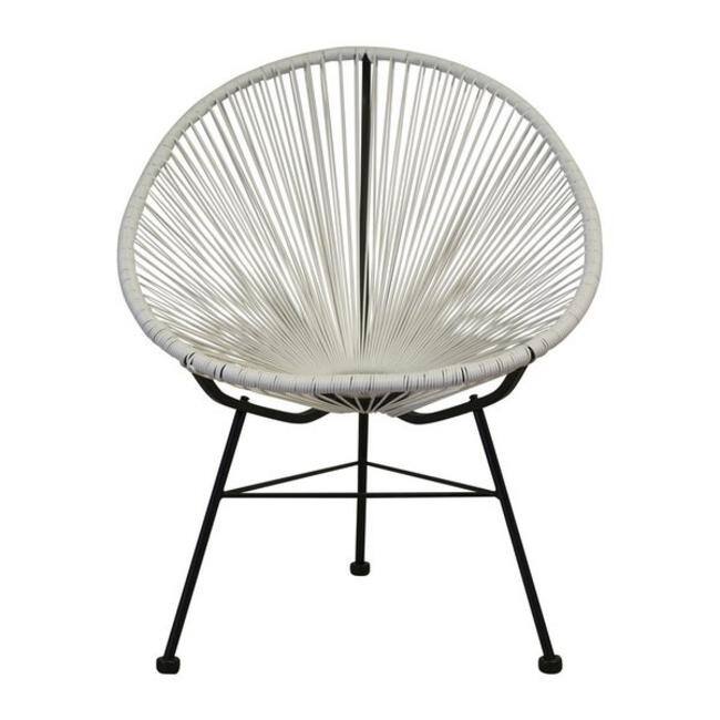 Acapulco outdoor/indoor lounge chair, Black - White