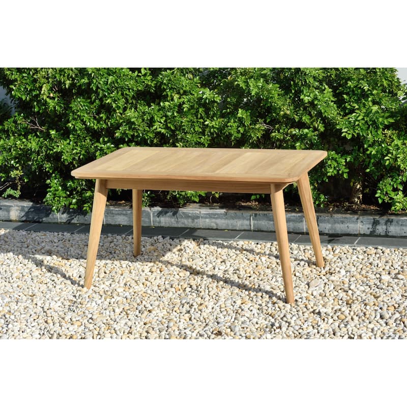 Nordic 6pc Outdoor Patio Solid Teak Wood Conversation Seating Set - 6 Piece