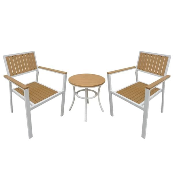 Shop Black Friday Deals On Patio Furniture Set With White Frame Wood Finish On Sale Overstock 28167341