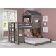 Twin over Full Campsite Loft in Rustic Dark Grey - Thumbnail 1