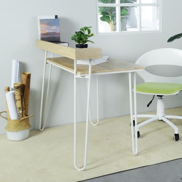 Shop Furniturer Computer Desk With Riser Shelf Organizer For Home