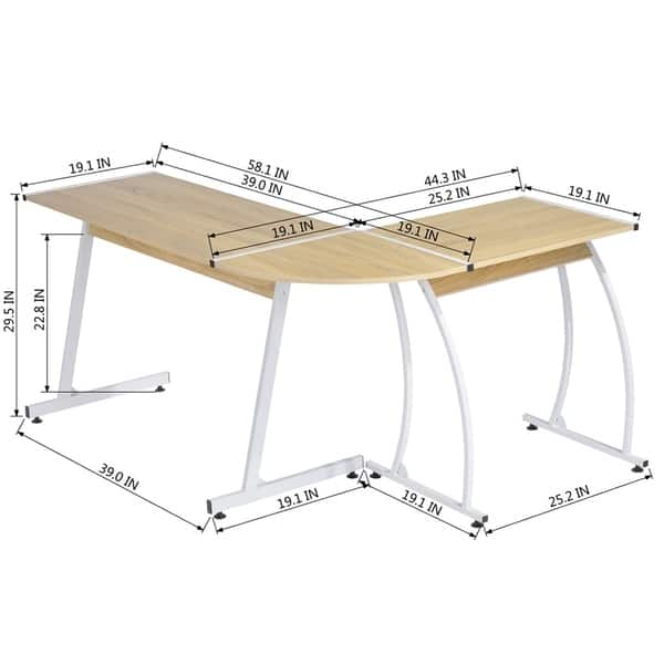 Carbon Loft Reddy Computer Desk L Shape Writing Workstation Carbon Loft Reddy Computer Desk L