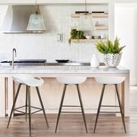 Furniture R Low Back Fixed Height Bar Stool Set of 2