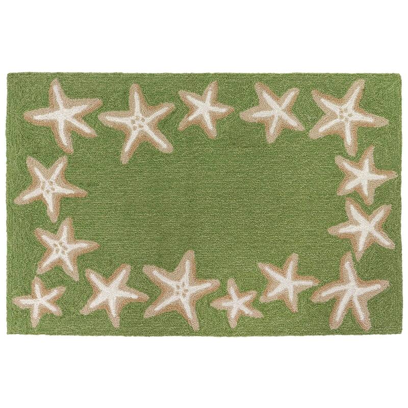 Liora Manne Capri Starfish Border Indoor/Outdoor Area Rug