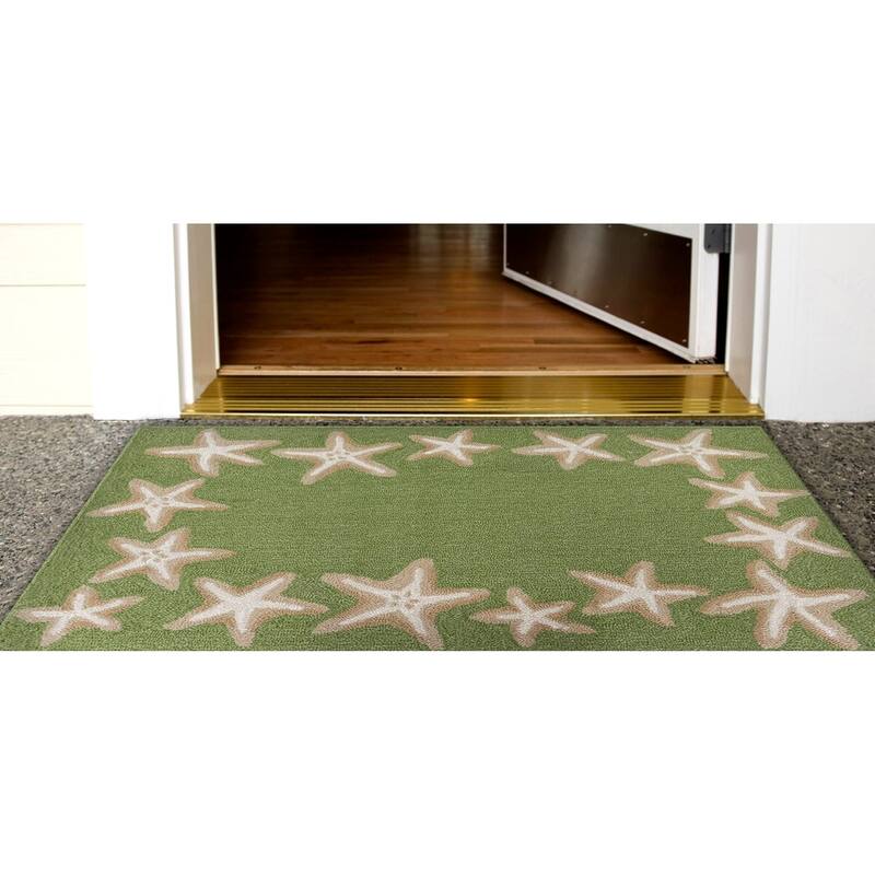 Liora Manne Capri Starfish Border Indoor/Outdoor Area Rug