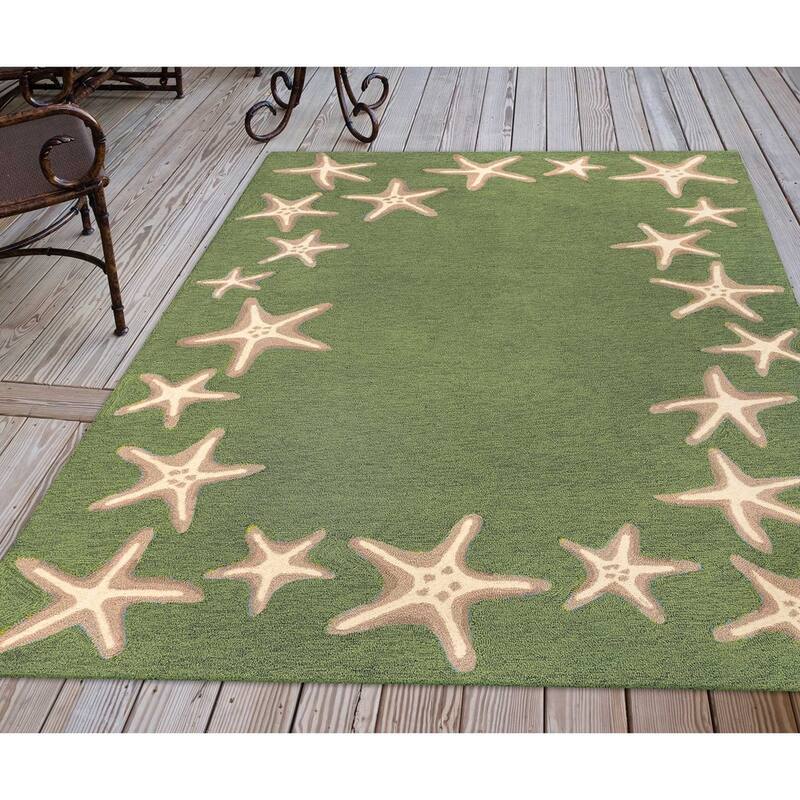 Liora Manne Capri Starfish Border Indoor/Outdoor Area Rug