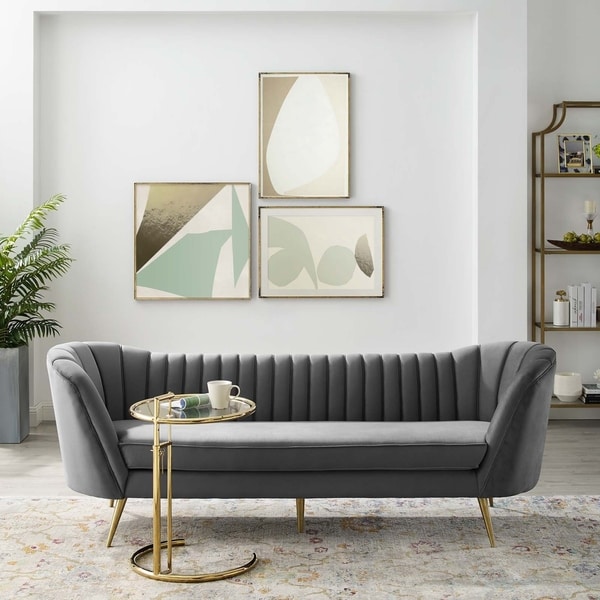 Silver Orchid Adams Vertical Channel Tufted Curved Silver Orchid Adams Vertical Channel Tufted Curved