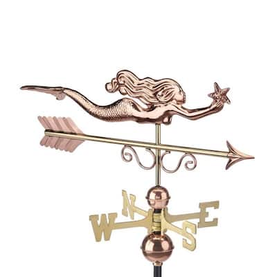 Little Mermaid Weathervane - Pure Copper by Good Directions