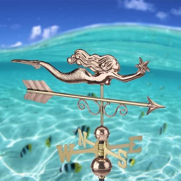 Little Mermaid Weathervane - Pure Copper by Good Directions