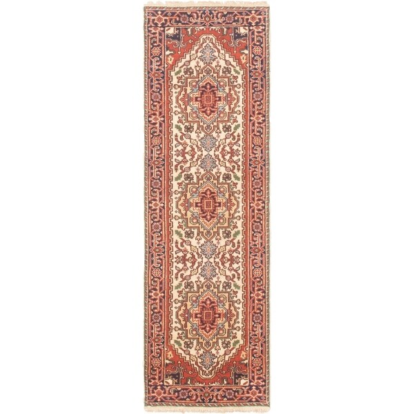 ECARPETGALLERY Serapi Heritage Cream Rug - 2'6 x 8'2