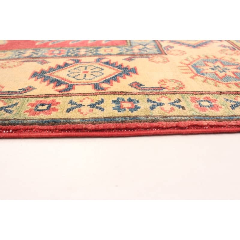 Hand-knotted Finest Gazni Copper, Cream Wool Rug - 4'11" x 6'8"/4'11 x 6'8