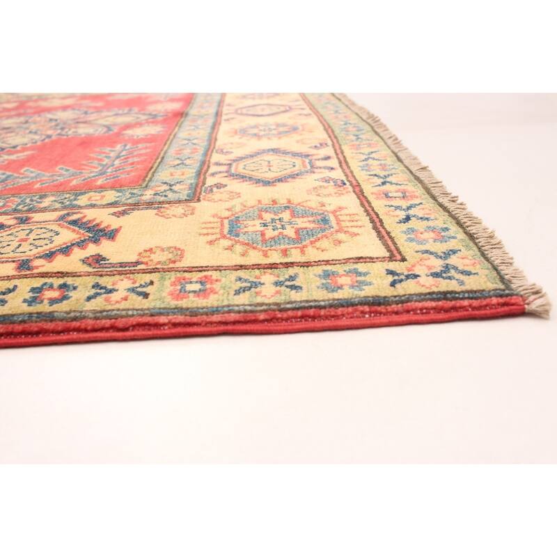 Hand-knotted Finest Gazni Copper, Cream Wool Rug - 4'11" x 6'8"/4'11 x 6'8